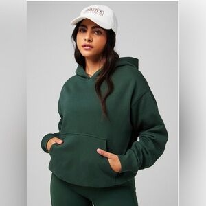 NWT Fabletics Women’s Cozy Fleece Hoodie in the color Everpine, size Large